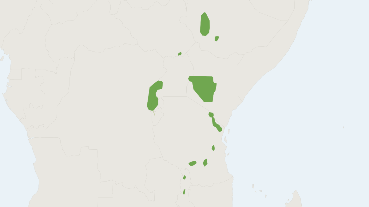 Range map of the Long-haired Rousette (Stenonycteris lanosa)