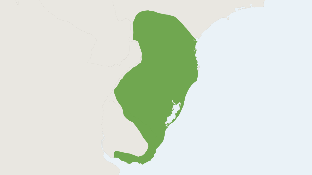 Range map of the Long-nosed Hocicudo (Oxymycterus nasutus)