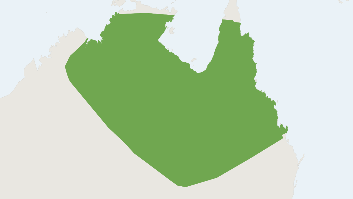 Range map of the Long-tailed Planigale (Planigale ingrami)