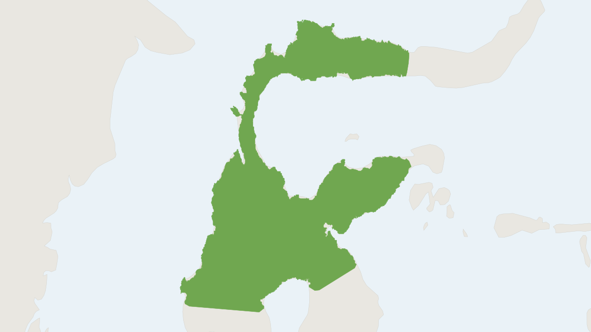 Range map of the Lore Lindu Xanthurus Rat (Rattus facetus)