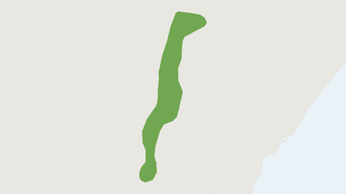 Range map of the Loring's Rat (Thallomys loringi)