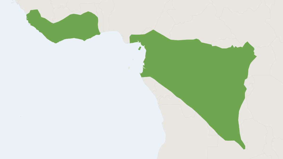 Range map of the Lorrain Dormouse (Graphiurus lorraineus)
