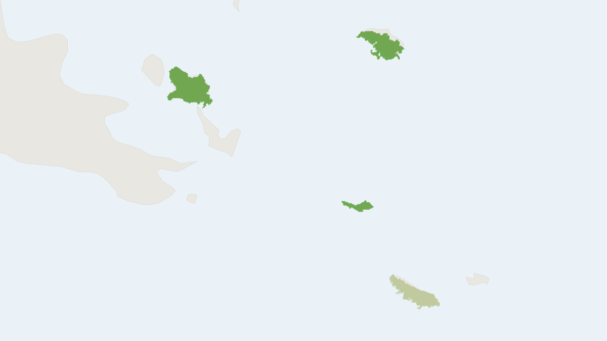 Range map of the Louisiade Woolly Bat (Kerivoula agnella)