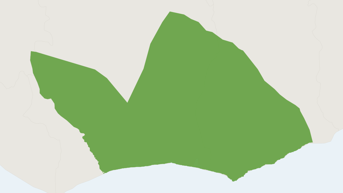 Range map of the Lowe's Monkey (Cercopithecus lowei)