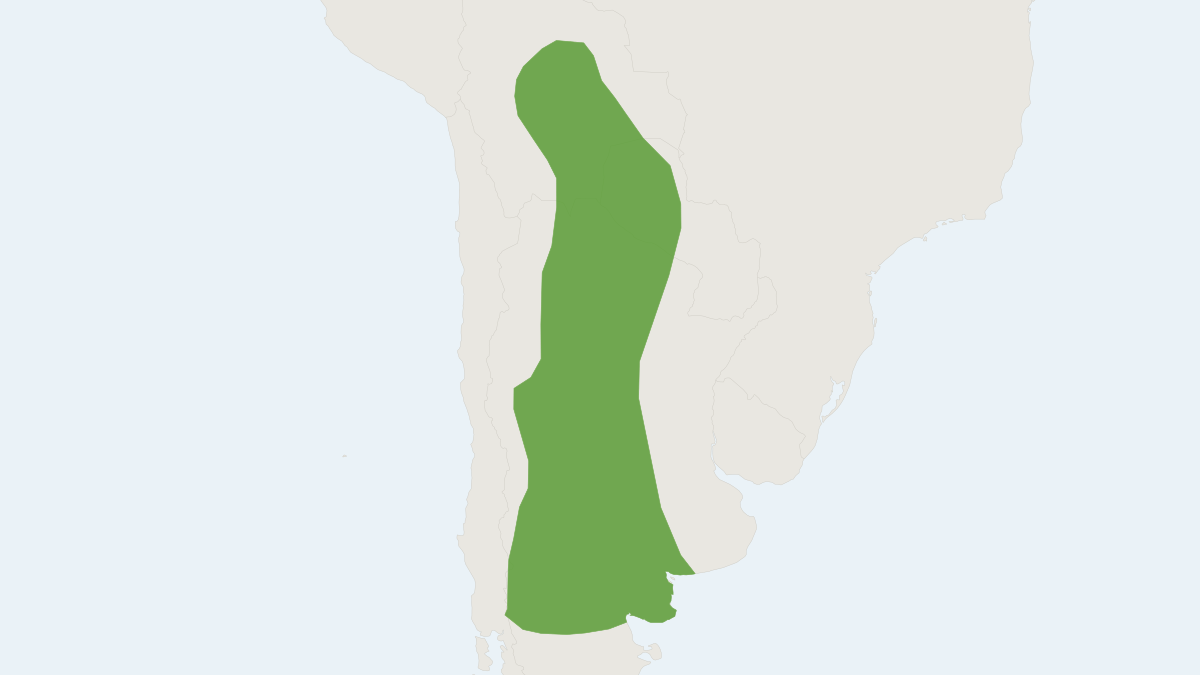 Range map of the Lowland Yellow-toothed Cavy (Galea leucoblephara)