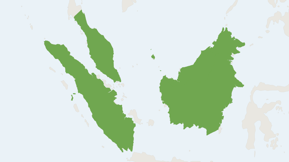 Range map of the Low's Squirrel (Sundasciurus lowii)
