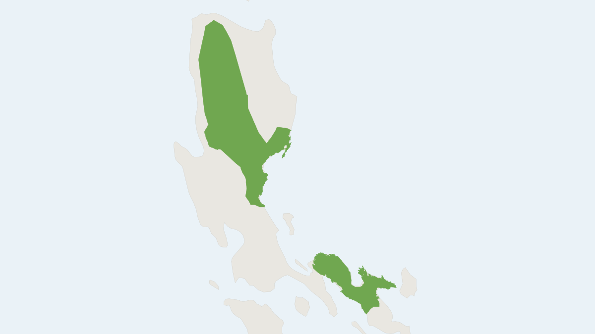 Range map of the Luzon Bullimus (Bullimus luzonicus) covering Philippines