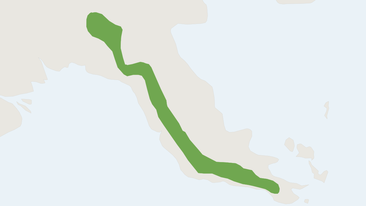 Range map of the Macleay's Dorcopsis (Dorcopsulus macleayi)