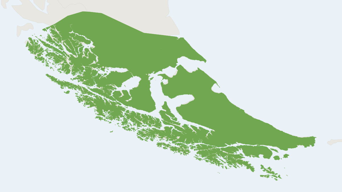Range map of the Magellanic Pygmy Rice Rat (Oligoryzomys magellanicus)