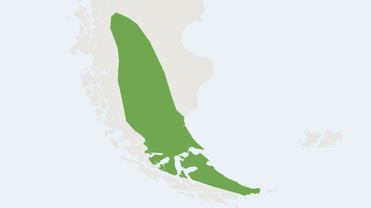 Range map of the Magellanic Tuco-tuco (Ctenomys magellanicus)