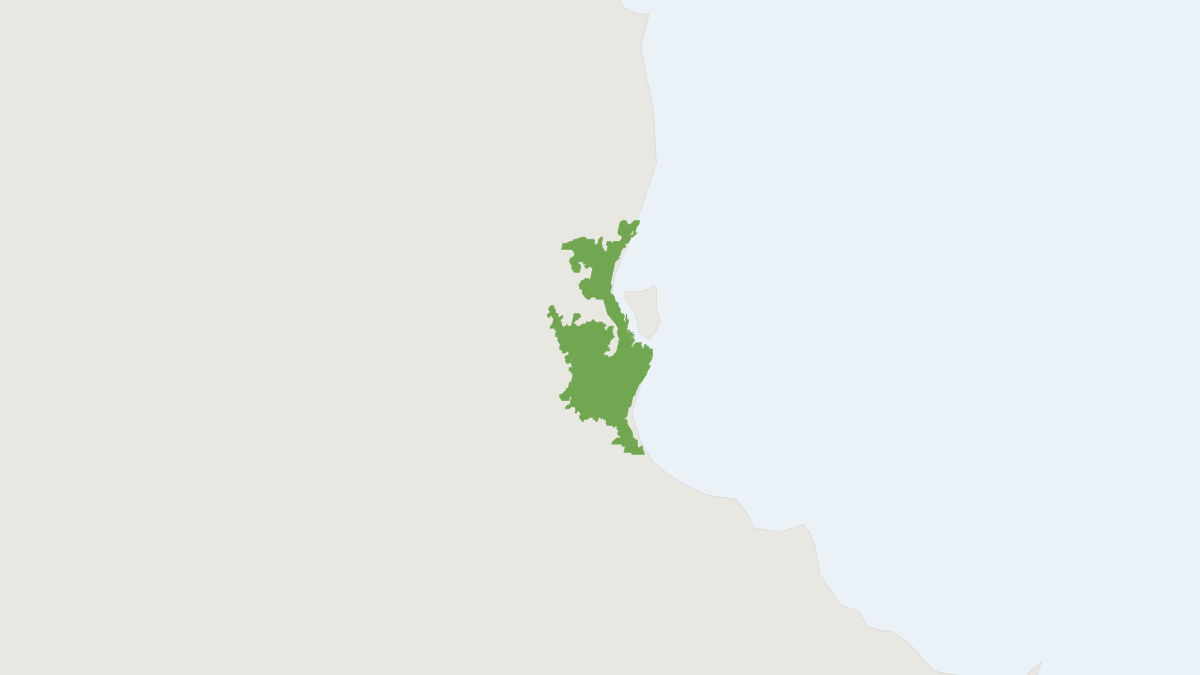 Range map of the Mahogany Glider (Petaurus gracilis)