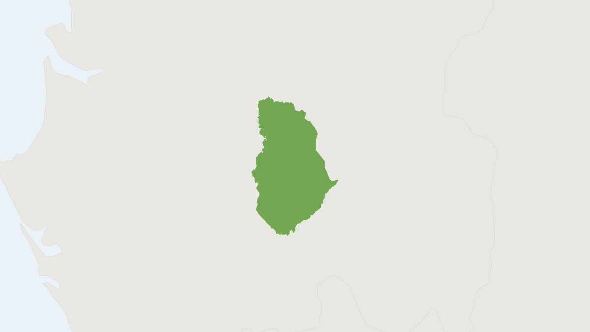 Range map of the Makandé Squirrel Galago (Sciurocheirus makandensis)