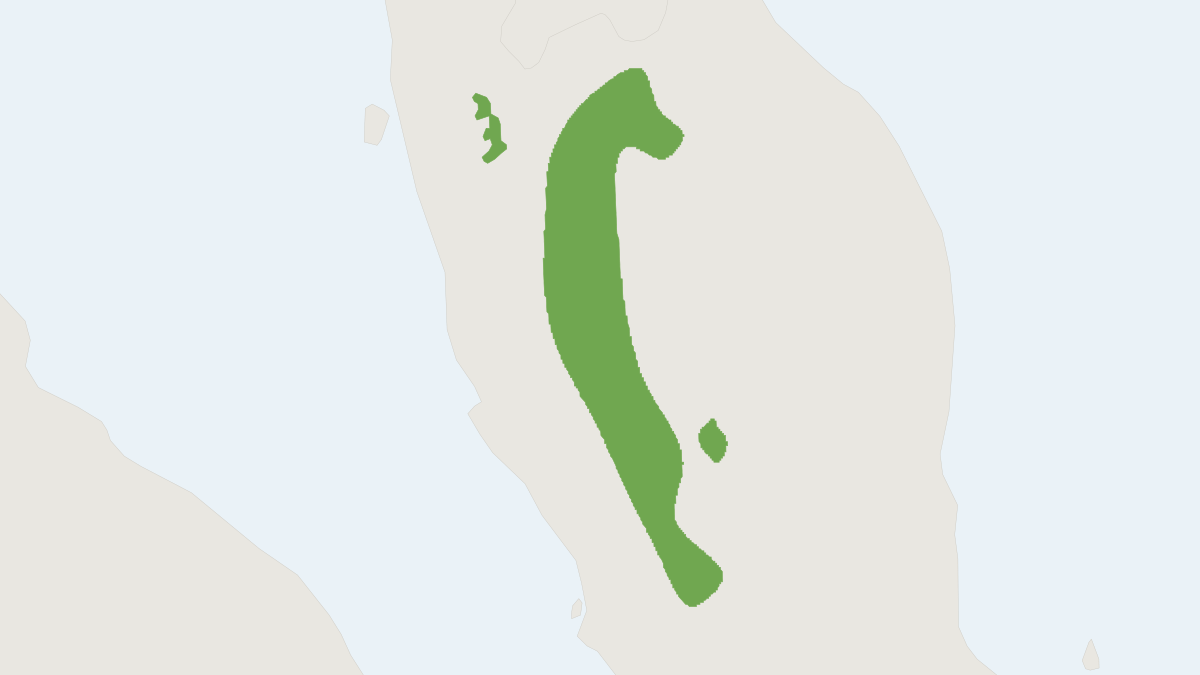 Range map of the Malayan Mountain Maxomys (Maxomys inas)