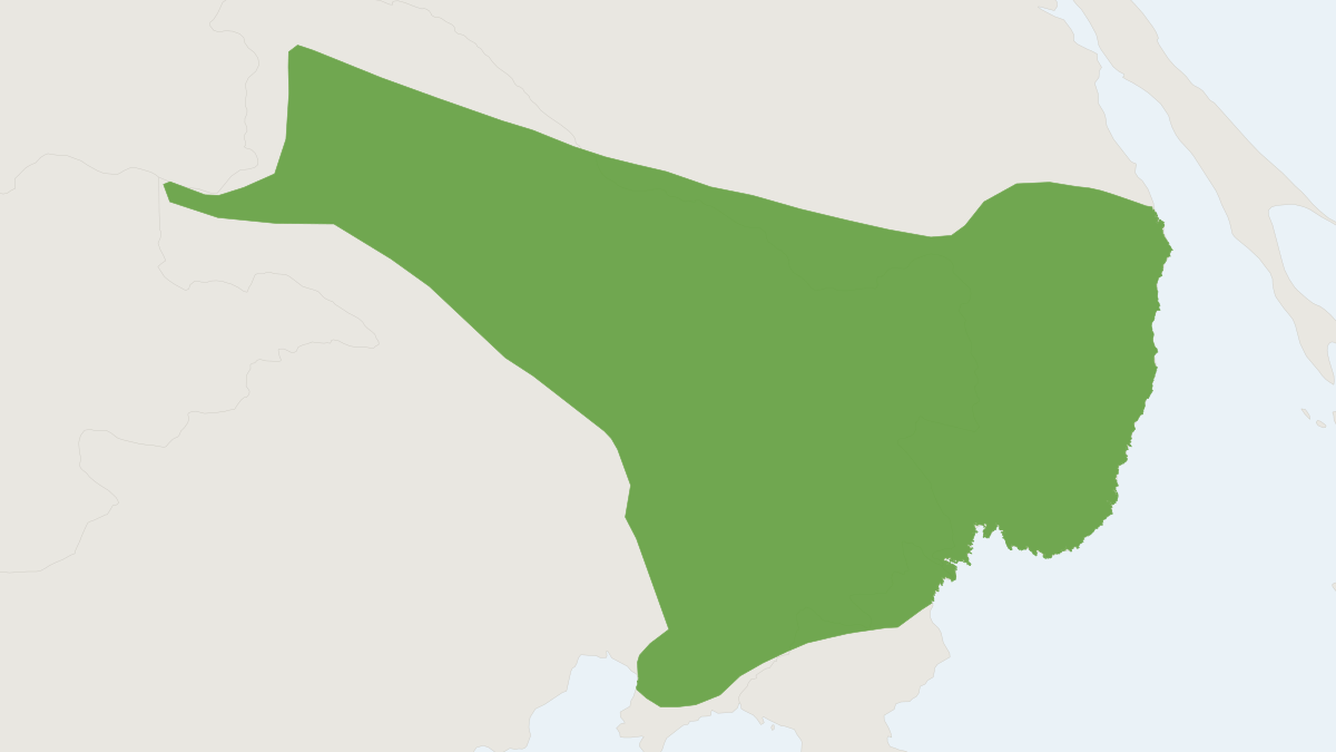 Range map of the Manchurian Hare (Lepus mandshuricus)