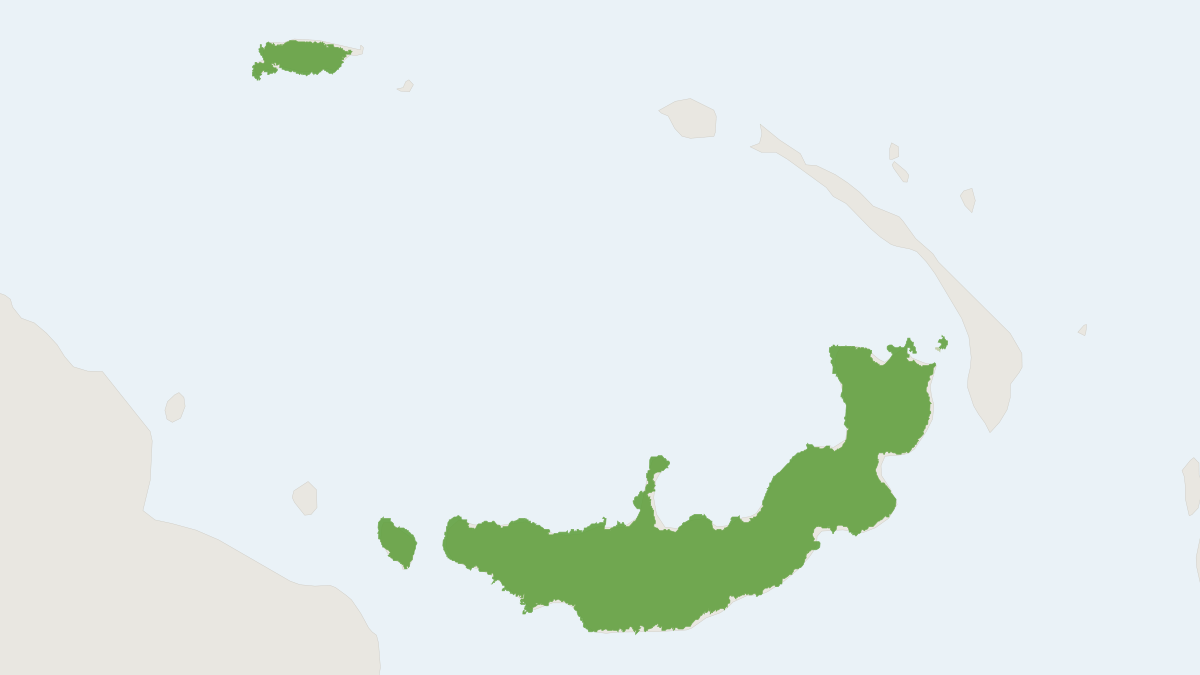 Range map of the Manus Island Woolly Bat (Kerivoula myrella)
