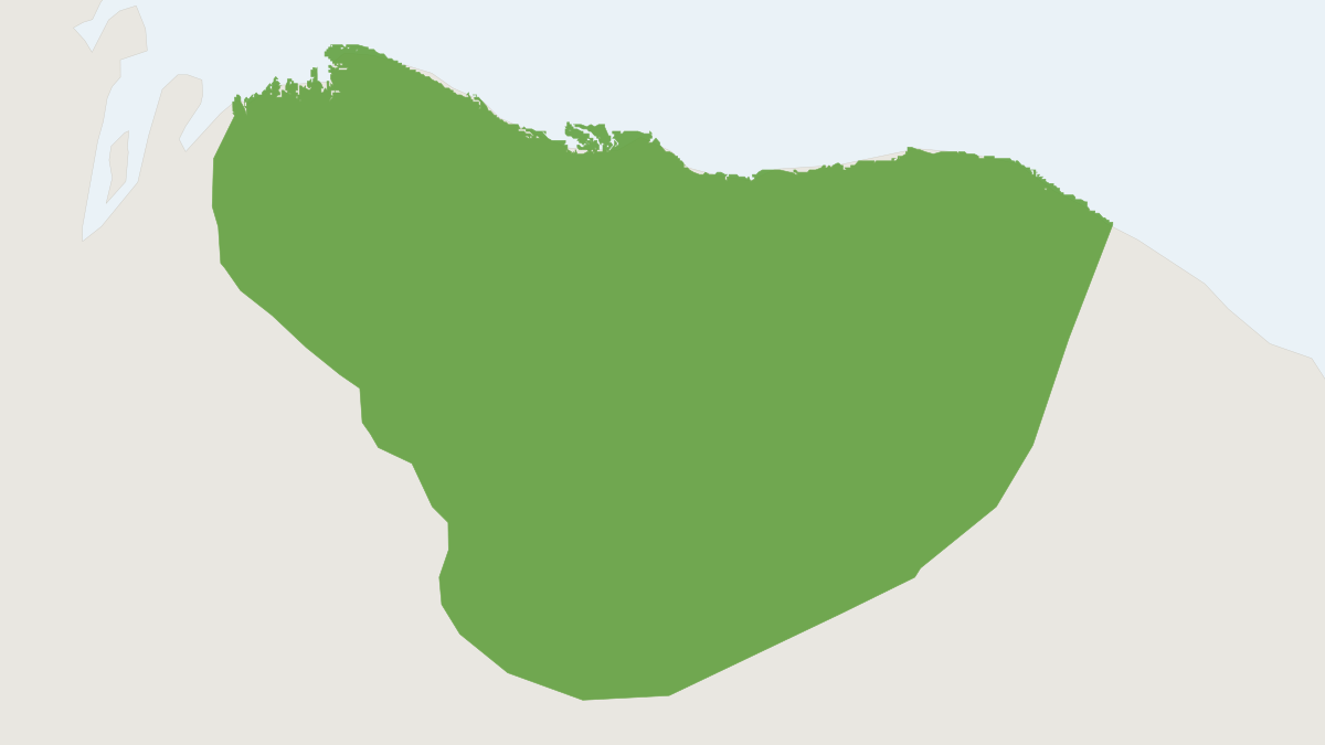 Range map of the Maranhão Red-handed Howler Monkey (Alouatta ululata) covering Brazil