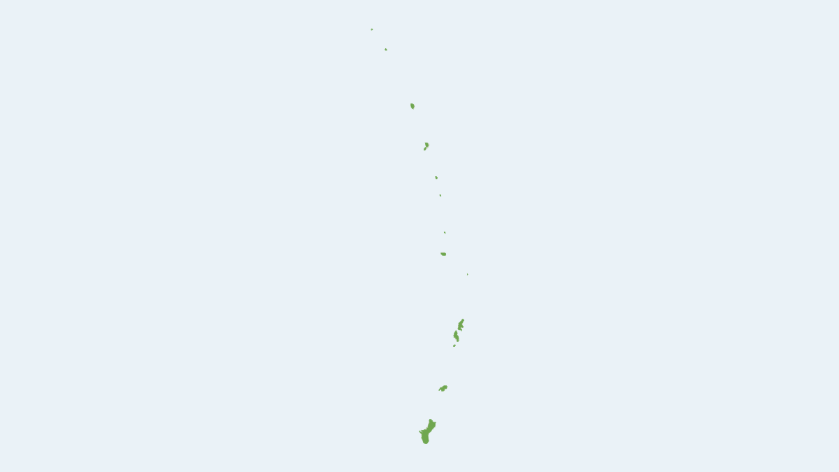 Range map of the Mariana Fruit Bat (Pteropus mariannus)