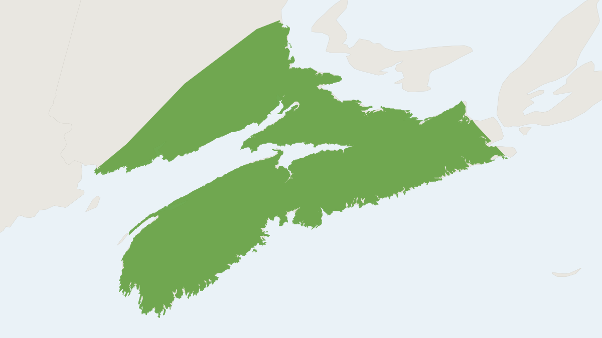 Range map of the Maritime Shrew (Sorex maritimensis)