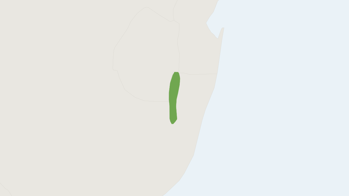 Range map of the Marley's Golden Mole (Amblysomus marleyi)
