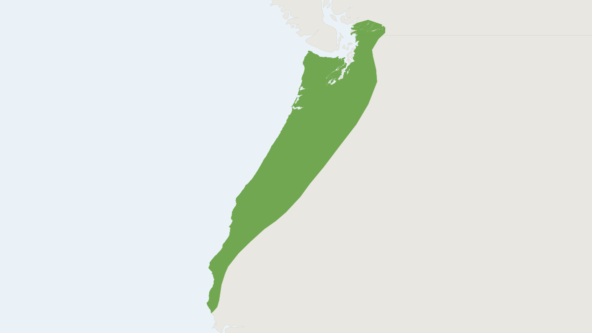 Range map of the Marsh Shrew (Sorex bendirii)