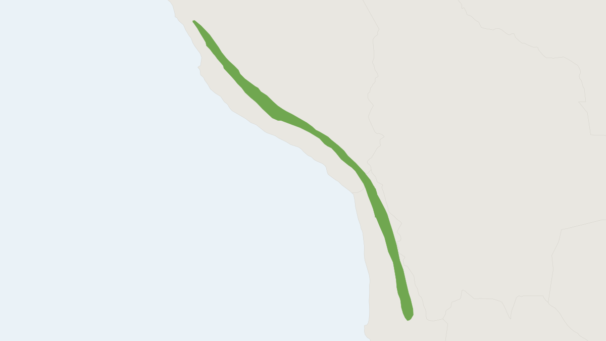 Range map of the Master Leaf-eared Mouse (Phyllotis magister)