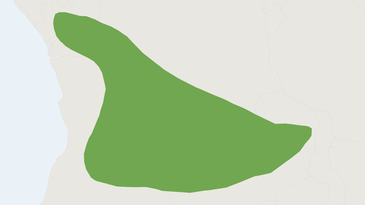Range map of the Mechow's Mole Rat (Fukomys mechowii) covering Angola, Democratic Republic of the Congo and Zambia