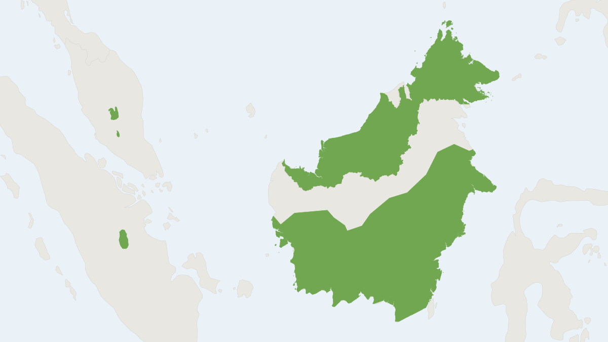 Range map of the Megaerops albicollis (Megaerops albicollis)