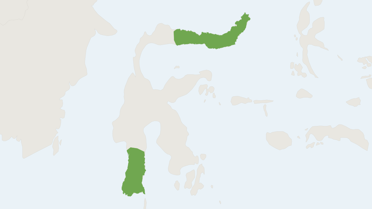 Range map of the Meyer's Giant Rat (Lenomys meyeri)