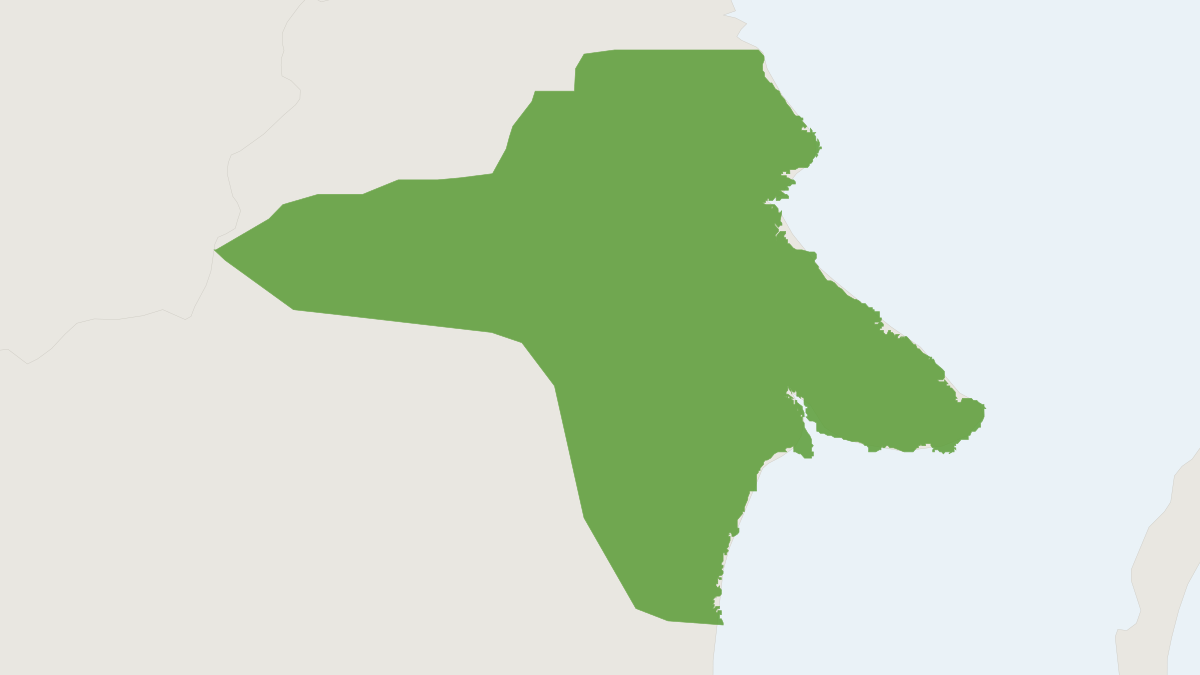 Range map of the Miller’s Grizzled Langur (Presbytis canicrus)