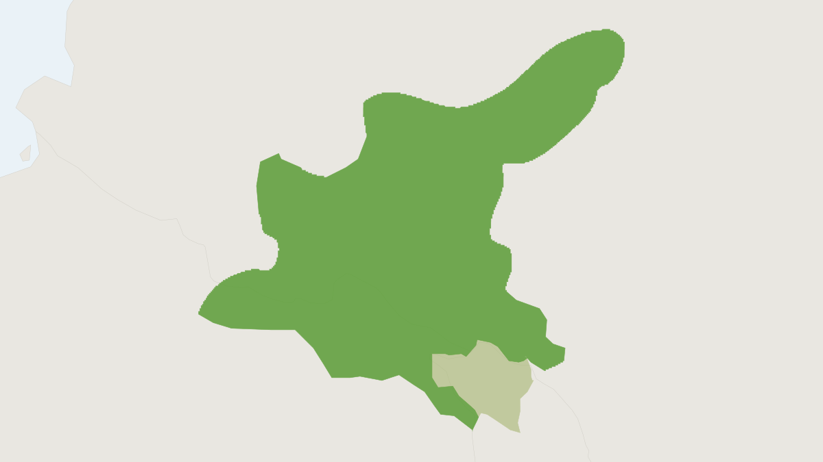 Range map of the Miller's Saki (Pithecia milleri)