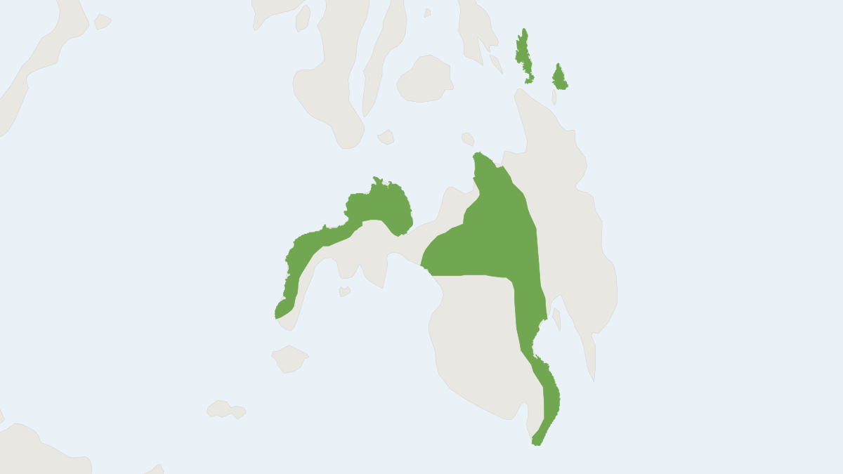 Range map of the Mindanao Flying Squirrel (Petinomys mindanensis)