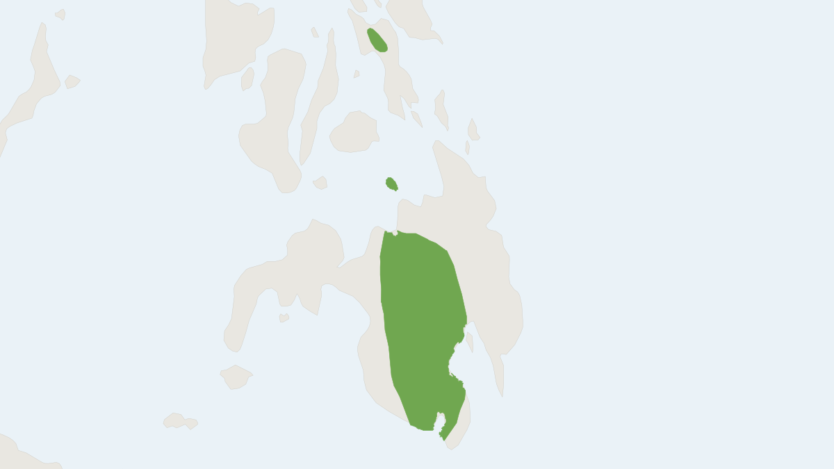 Range map of the Mindanao Shrew Mouse (Crunomys melanius) covering Philippines