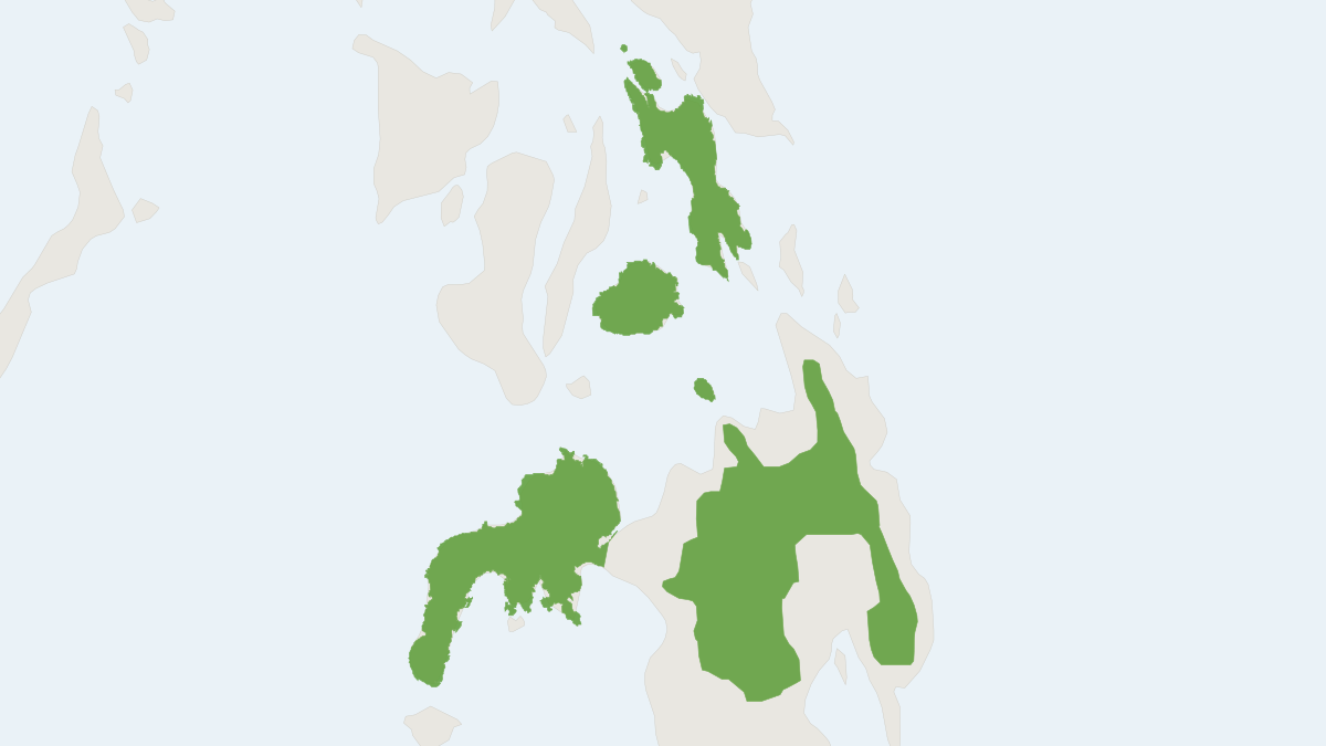 Range map of the Mindanao Shrew (Crocidura beatus) covering Philippines