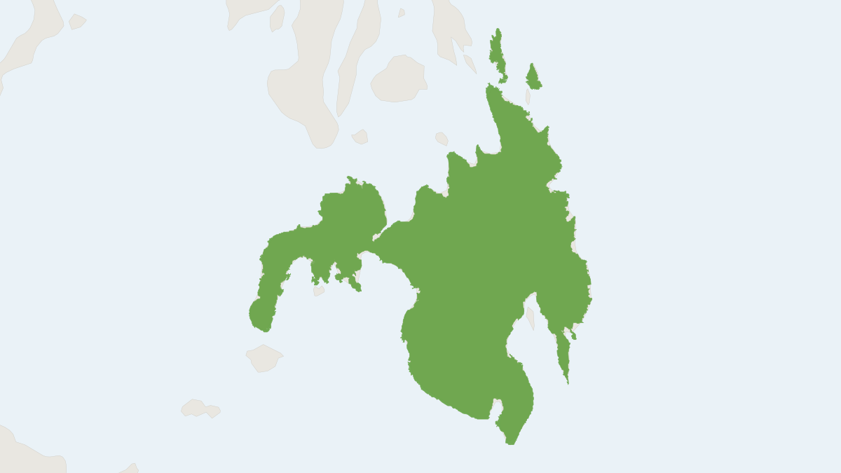 Range map of the Mindanao Treeshrew (Tupaia everetti)