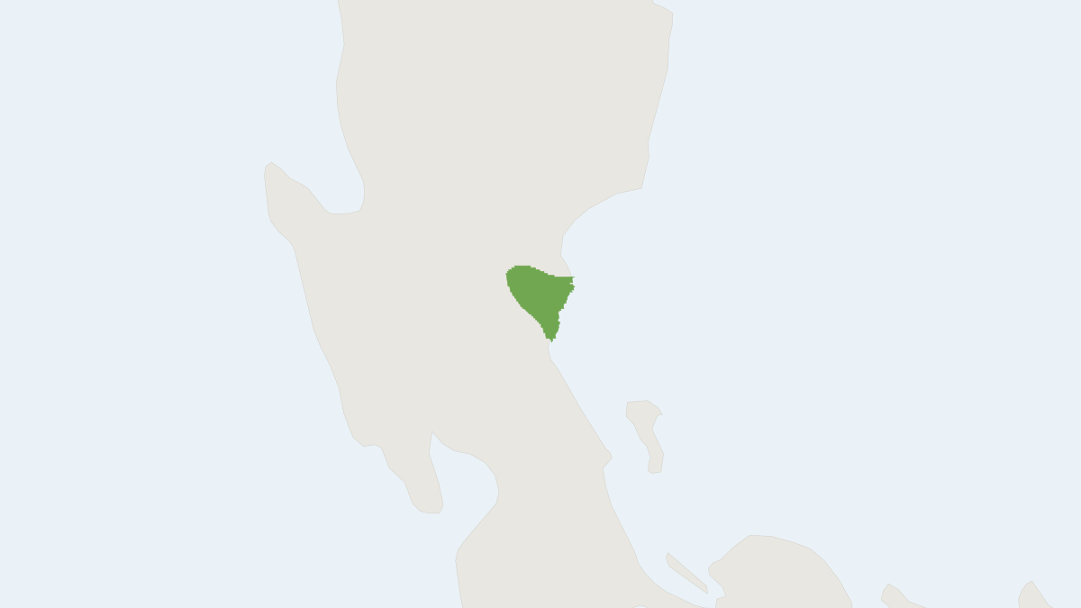 Range map of the Mingan Forest Mouse (Apomys minganensis)