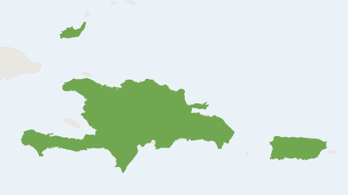 Range map of the Minor Red Bat (Lasiurus minor)