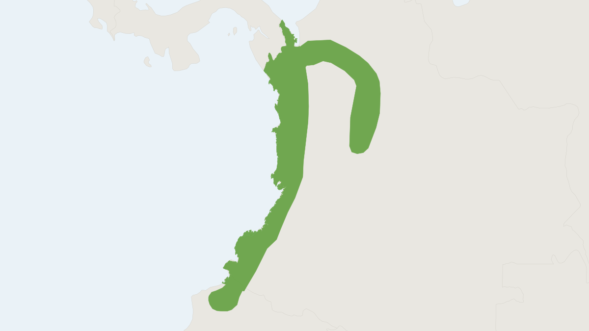 Range map of the Mira Climbing Rat (Tylomys mirae)