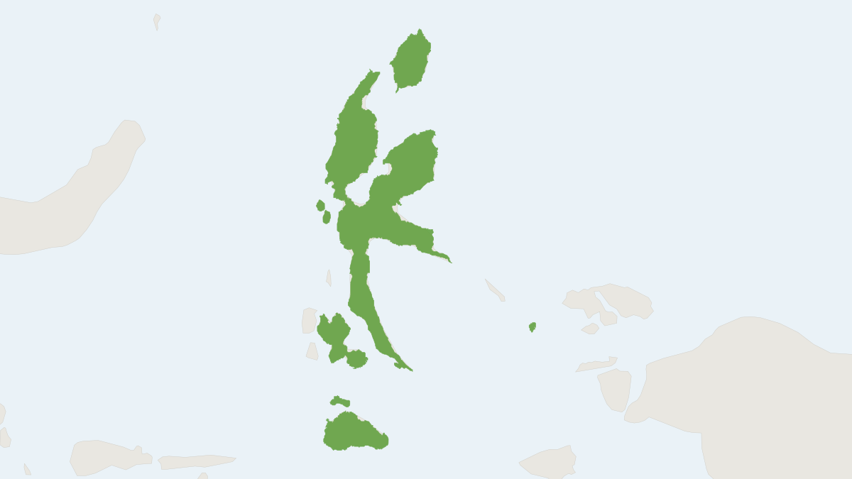 Range map of the Moluccan Masked Flying Fox (Pteropus personatus)