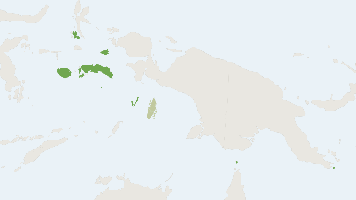 Range map of the Moluccan Naked-backed Fruit Bat (Dobsonia moluccensis)