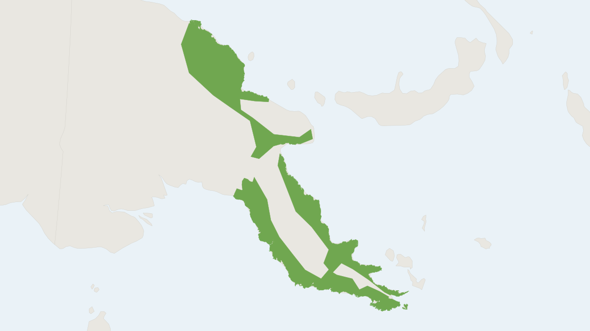 Range map of the Moncton's Paramelomys (Paramelomys moncktoni)