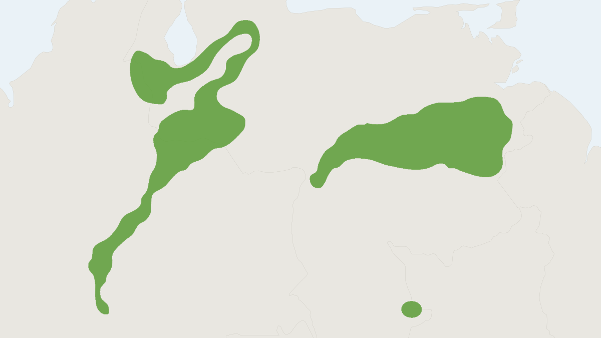 Range map of the Mondolfi's Four-eyed Opossum (Philander mondolfii)