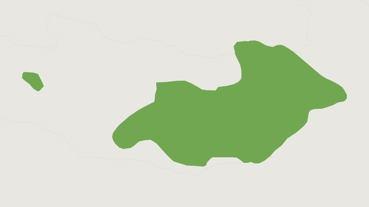 Range map of the Mongolian Gazelle (Procapra gutturosa)