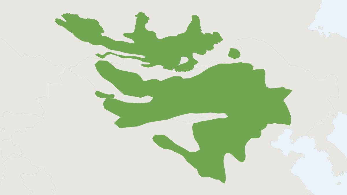 Range map of the Mongolian Gerbil (Meriones unguiculatus)