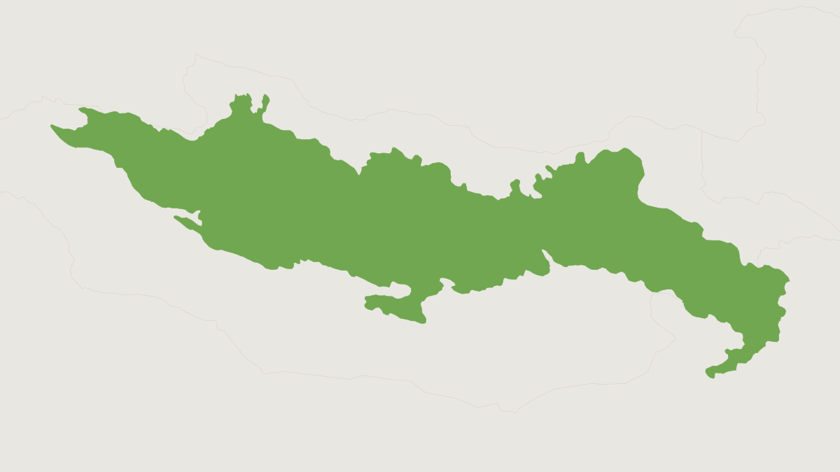 Range map of the Mongolian Silver Vole (Alticola semicanus) covering China, Mongolia and Russia