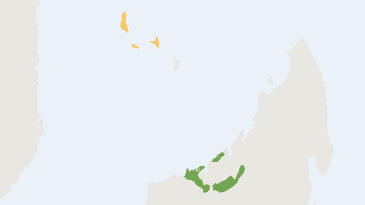 Range map of the Mongoose Lemur (Eulemur mongoz)