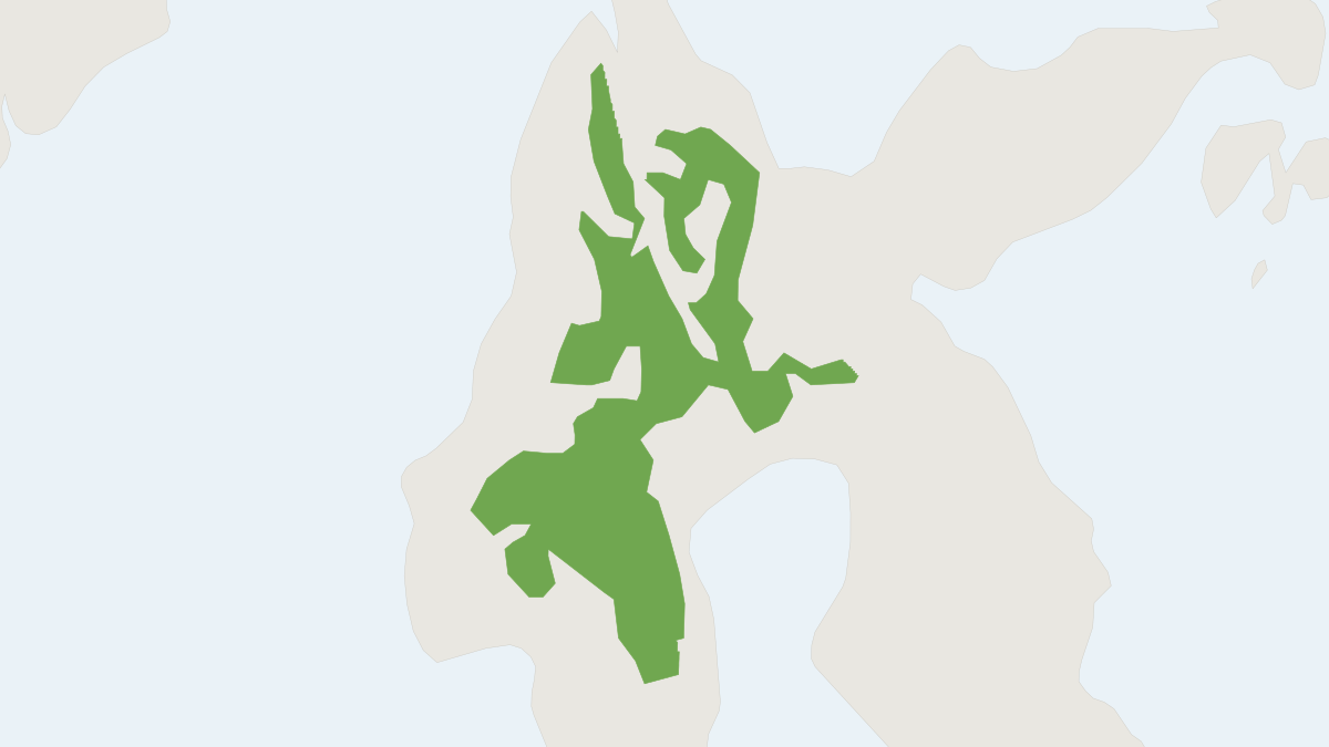 Range map of the Montane Long-nosed Squirrel (Hyosciurus heinrichi)