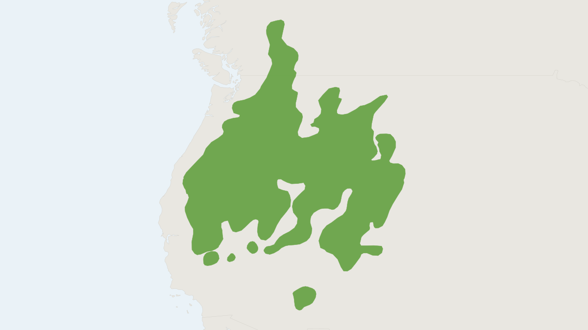 Range map of the Montane Vole (Microtus montanus)