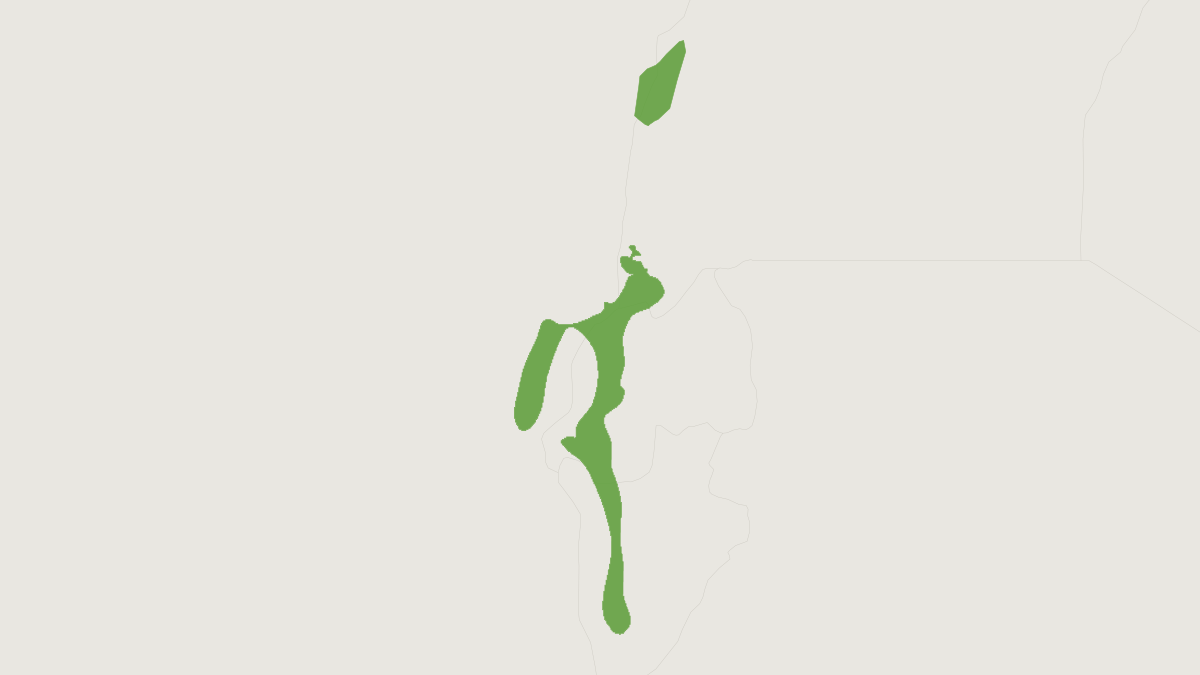Range map of the Moon Forest Shrew (Sylvisorex lunaris)