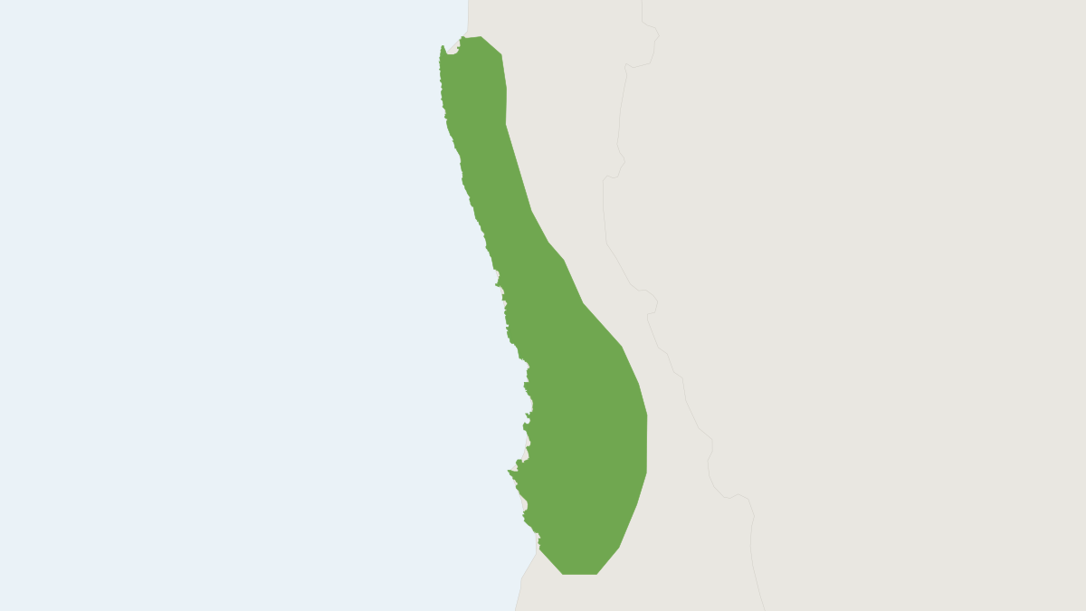 Range map of the Moon-toothed Degu (Octodon lunatus)