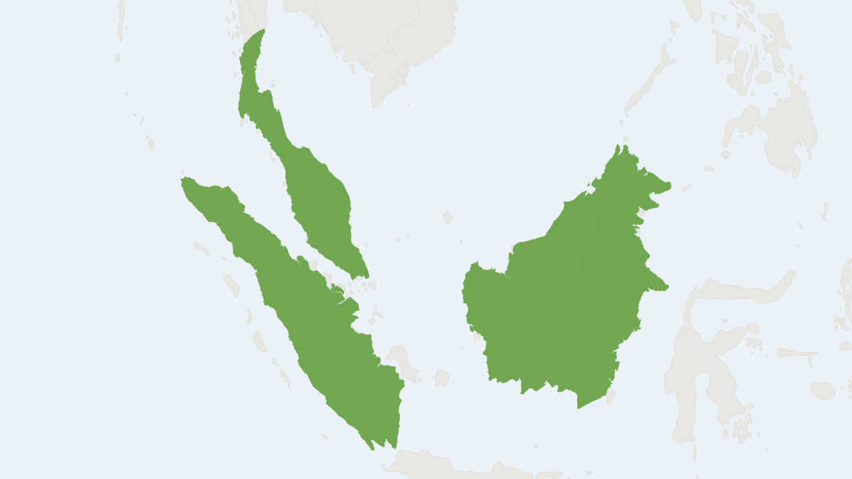 Range map of the Moonrat (Echinosorex gymnura)